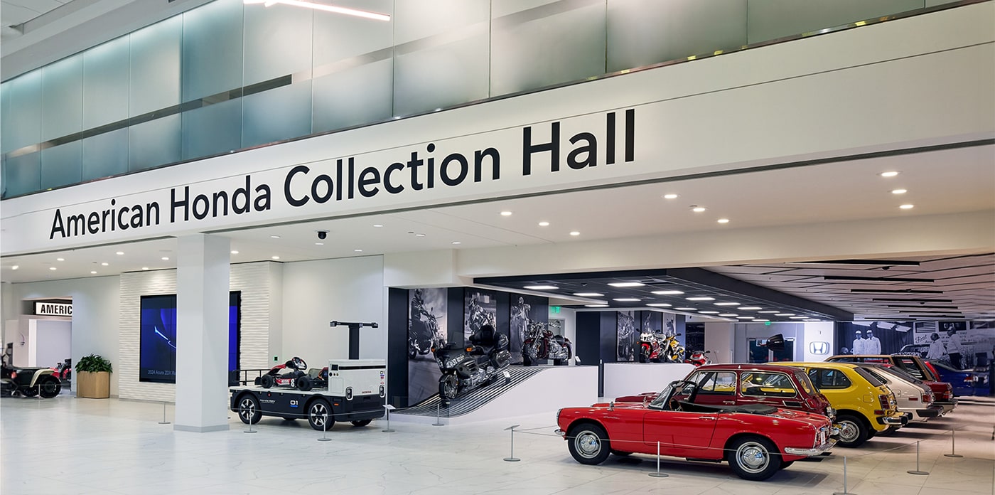 The American Honda Collection Hall lobby.